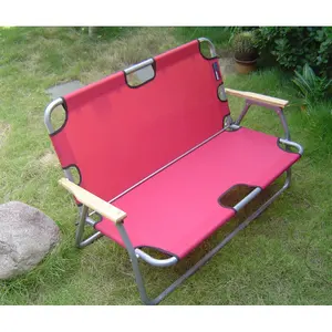 Outdoor Doppel Sitze Leichte Sport Couch 2-Person Faltung doppel sitz camping stuhl für garten