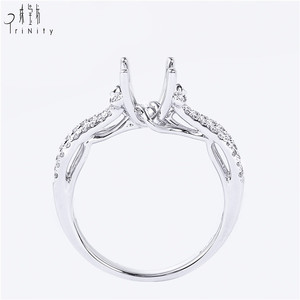Anillo de Compromiso de Diseño Clásico Personalizado, Joyería Fina de Oro Blanco de 18K, Semi-Montura con Diamante Natural para Mujer, Anillo de Bodas para Fiesta - Product Image 5