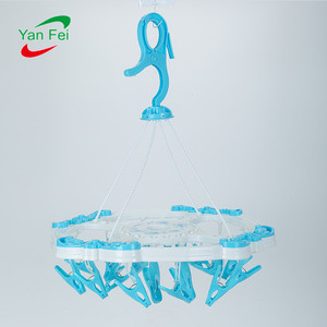 Promotion : Séchoir multifonctionnel carré en plastique à 20 pinces pour vêtements de bébé, chaussettes et shorts - Product Image 2