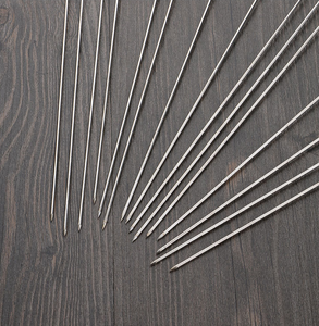 Kebab <strong>Skewers</strong> Reusable BBQ Sticks BBQ <strong>Skewers</strong> with <strong>Wooden</strong> Handle - Product Image 4