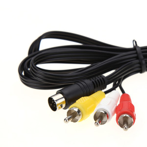 Venta al por mayor 9 pin a 3RCA AV Audio Video Cable 1,8 m para <span class=keywords><strong>Sega</strong></span> Génesis 2 o <span class=keywords><strong>3</strong></span> <span class=keywords><strong>Mega</strong></span> Drive 2 y <span class=keywords><strong>3</strong></span> A/V RCA Cable de conexión envío rápido - Product Image 2