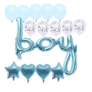 Baby <span class=keywords><strong>Boy</strong></span> Love Alphabet produce Baby Shower personalizzato per rivelare il genere di decorazioni per feste un pezzo di carta stagnola - Product Image 3