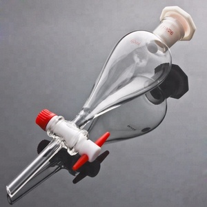 Corong Pemisah Bentuk Pir Kaca 125ml Dengan Penutup PTFE - Product Image 2