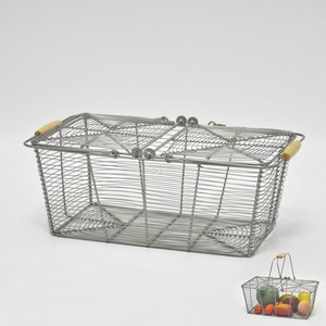 ตะกร้าลวดตาข่ายสำหรับผักและผลไม้มีด้ามจับทรงสี่เหลี่ยมผืนผ้า - Product Image 6