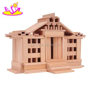 Новинка, Лидер продаж, 300 шт., Обучающие строительные блоки для деревянного замка, игровой набор для детей W13D161