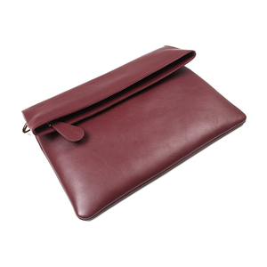 Burgundy Genuine Cow Leather Clutch Envelope Bag Wallet - Product Image 5