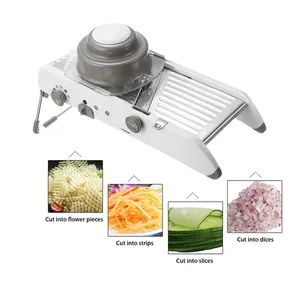 Çok Mandoline sebze dilimleme ve rende mutfak seti el ayarlanabilir Mandoline dilimleme meyve sebze Mandoline Slicer