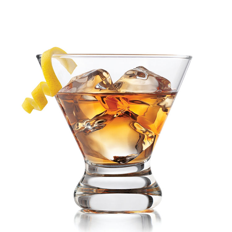 Barware Multi-Color Set Stemless  Bubble  Martini Glass