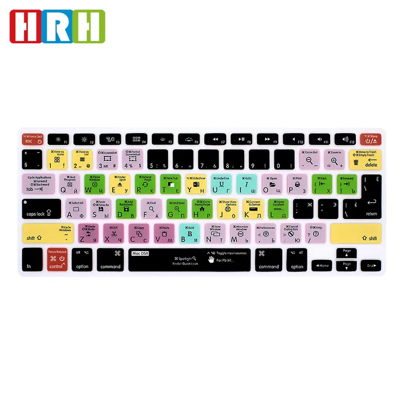 For mac OSX Shortcuts Custom laptop with russian keyboard Skins For mac laptop Pro 15 for macbook pro retina display