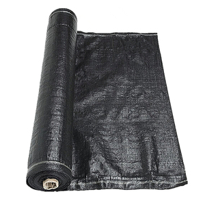 Couvre-sol <span class=keywords><strong>anti</strong></span>-mauvaises herbes de l'usine EGP WM Géotextile tissé en PP noir Service de coupe personnalisé - Product Image 5