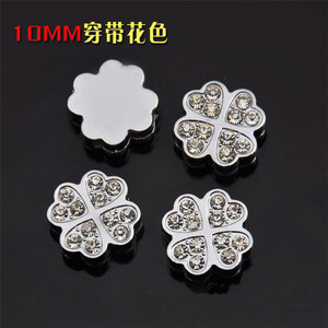 10MM personalizado DIY hecho a mano aleación corazón flor Rhinestone encantos flotantes para Collar de perro - Product Image 6