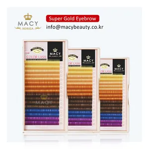 Macy Super Goud Wenkbrauw Extension Ik J Krul 0.07 Individuele Wimper Extension Kleur Lash Nertsen