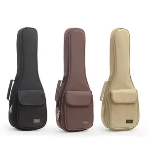 soprano concert tenor ukulele bag waterproof 15mm padding 21"23"26"ukulele guitar case black brown and khaki color backpack