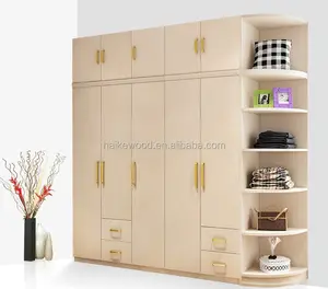 wood material family cloth wardrobe cabinet in bedroom