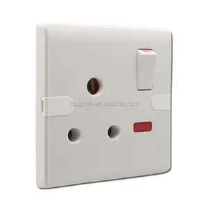 15A socket and gang switch with light electric wall socket