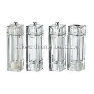 Ensemble salière et moulin à poivre en plastique acrylique - Product Image 2