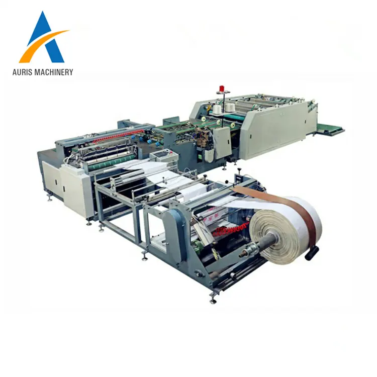 인쇄 기능 pp 짠 가방 절단 바느질 만들기 라인 폴리 자루 가방 제조 절단 기계