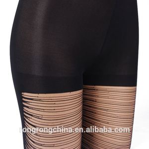 Vente en gros d'usine collants tube pour pieds en <span class=keywords><strong>nylon</strong></span> sexy à rayures croisées OEM en stock collants transparents leggings - Product Image 5
