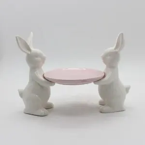 New Arrival Rabbit Shaped Ceramic Animal Figurine for Easter Hotsell