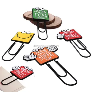 Promotion gift custom plastic silicon book mark handmade pvc bookmark from China supplier