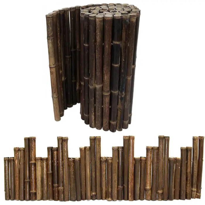 Бамбуковый забор для садовой стены