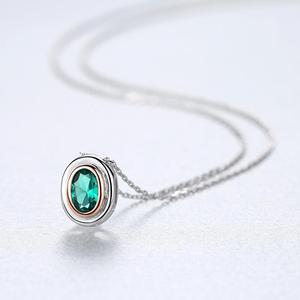 CZCITY-collar de piedra de nacimiento para mujer, colgante ovalado pequeño, joyería para mujer, cadena de plata de ley, collar de mujer - Product Image 6