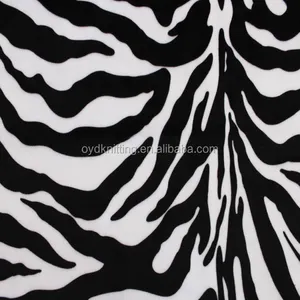 230gsm Zebra and Cheetah Velboa Printed Textile forMattress /Toy