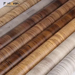 Eco-Friendly 3D PVC Wood Look Wallpaper For Living Room