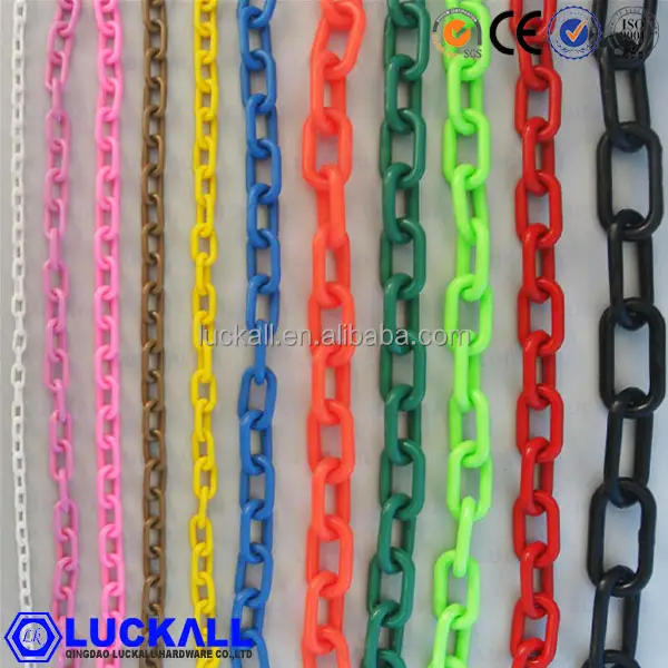 Цепь из ПВХ, Цветная декоративная прочная пластиковая цепь длиной 25 метров в рулоне, 6 мм