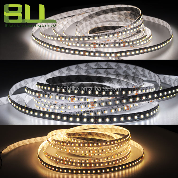High Lumens 24v 3014 IP20 Dual Color Led Strips 240LEDs 3000K 4000K 6500K Each Meter UL Certificated LED Light
