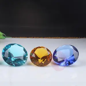 Diamant en cristal coloré élégant pour le presse-papiers en verre de décoration à la maison