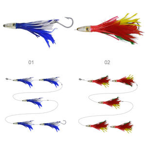 5 pièces de leurres à <span class=keywords><strong>plumes</strong></span> de thon de 185 g pour la pêche - Product Image 3
