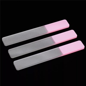 Özel etiket temperli cam tırnak dosyaları, glitter toz nano kristal tırnak shiners, pembe nano tırnak cilalı shiners plastik durumda - Product Image 3