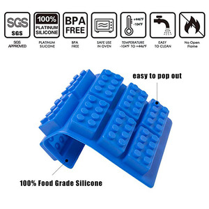 Giá Xuất Xưởng Khuôn Làm Bánh Lego Bằng Silicon Hình Chữ Nhật Cấp Thực Phẩm 10 Khoang - Product Image 5