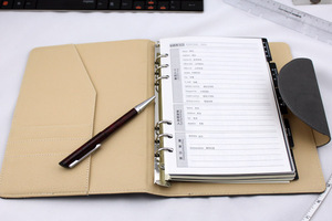 Da xoắn ốc máy tính xách tay văn phòng cá nhân nhật ký/tuần kế hoạch/chương trình tổ chức 6 nhẫn chất kết dính văn phòng phẩm - Product Image 2