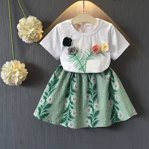 Hot Product American Express Zwarte Kaart Kinderen Outfit Katoenen Kleding Droog Bloem Sets Voor Groothandel