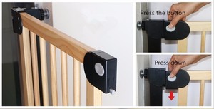 Barrière de sécurité rétractable en bois pour bébé, OEM - Product Image 5