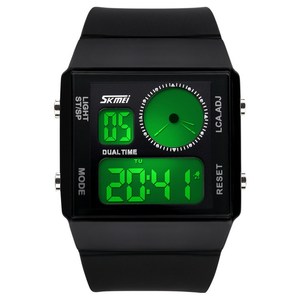 Army <strong>green</strong> led display dual <strong>time</strong> wristwatch led with high quality and short delivery <strong>time</strong> - Product Image 2