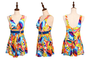 New Brand Hot Spring <strong>Swim</strong> Suit <strong>Dress</strong> One Piece Skirted Bathing Suits <strong>Plus</strong> <strong>Size</strong> Swimwear - Product Image 6