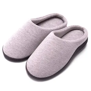 Pantufas iluminadas para homens, chinelos acolchoados de algodão para casa com espuma de memória, sapatos femininos para ambientes internos e externos