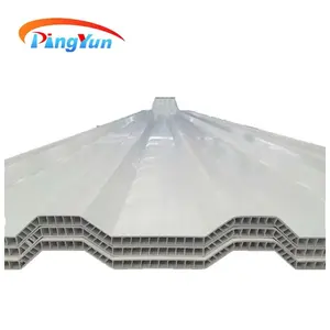 PVC Hollow Nhiệt Roof Tile Cho Nhà Kho/Chống Ăn Mòn PVC Twinwall Roof Tấm/Trọng Lượng Nhẹ Mái Ngói Cho prefab Nhà