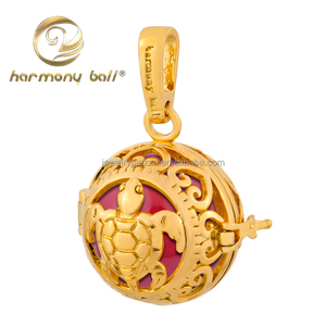 Fabricant de bijoux nouvelle conception <span class=keywords><strong>jaune</strong></span> <span class=keywords><strong>or</strong></span> tortue mexicaine Bolas 16mm boules pendentifs - Product Image 6