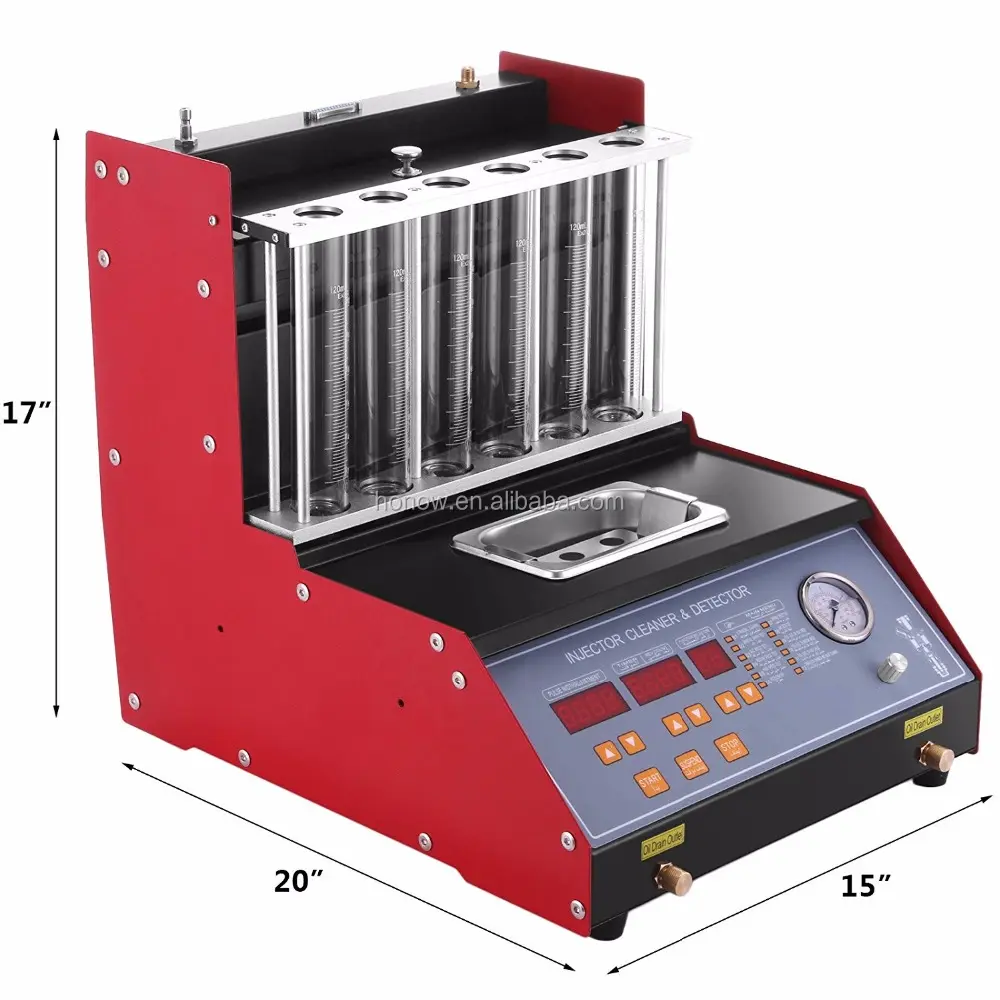 HO-6D Manual mode 6 cylinders ultrasonic car fuel injector cleaner and tester, diagnostic machine for injectors