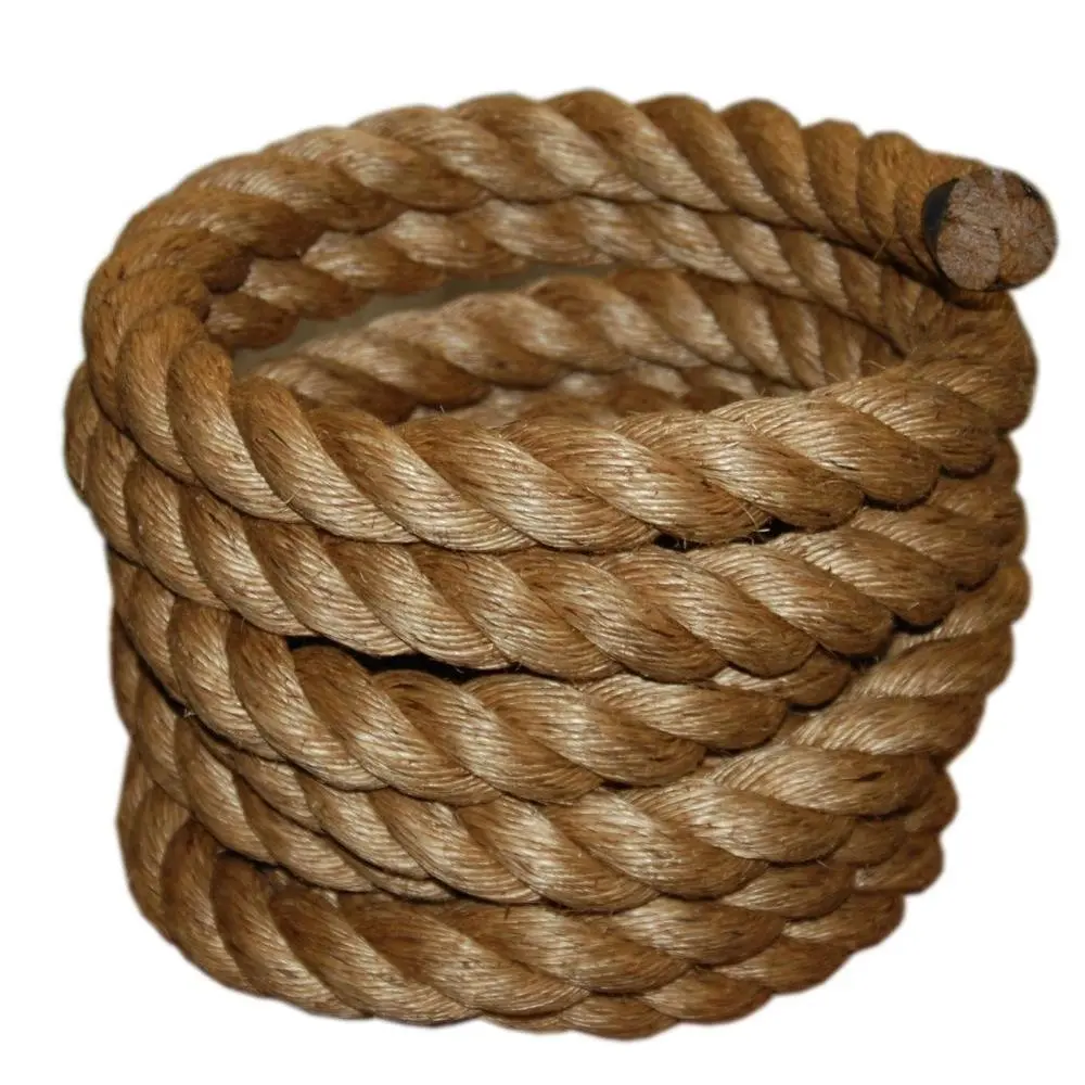 Commercio all'ingrosso corda, Naturale colore naturale, di alta qualità 3 strand 26 millimetri torta juta corda di sisal