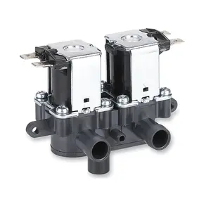 DC24 V 2 yollu düşük basınçlı plastik selenoid vana ev aletleri için kadın atık su solenoit valfi FCS-360B2