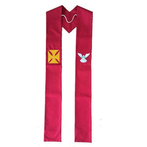 Espíritu Santo clero rojo coro bata estolas de eversible del coro estolas - Product Image 1