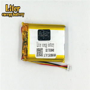 1.25-<span class=keywords><strong>3</strong></span> P 753048 lithium battery 1500 mah rechargeable Li-Polymer Battery PL LiPo battery with wires - Product Image 2