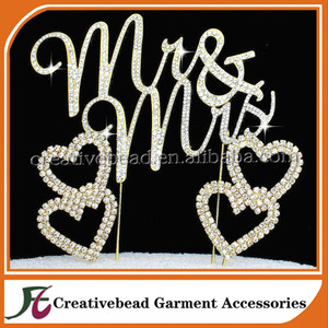 The more new design design Rhinestone To Bride and groom wedding cake topper wedding decorations - Product Image 4