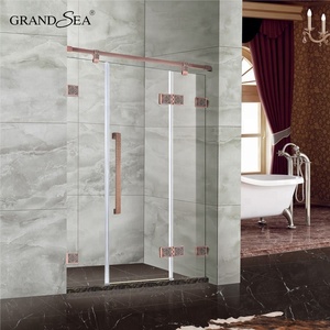 Porte de douche en verre pliable, 3 panneaux, - Product Image 2