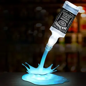 Lámpara decorativa 3D para restaurante y Pub, luz nocturna de cristal para vino, venta al por mayor